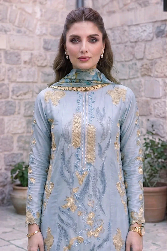 Picture of Asifa & Nabeel - Summer Lawn Soiree - Ash Elegance (SL26-07) - Unstitched - Available at Raja Sahib