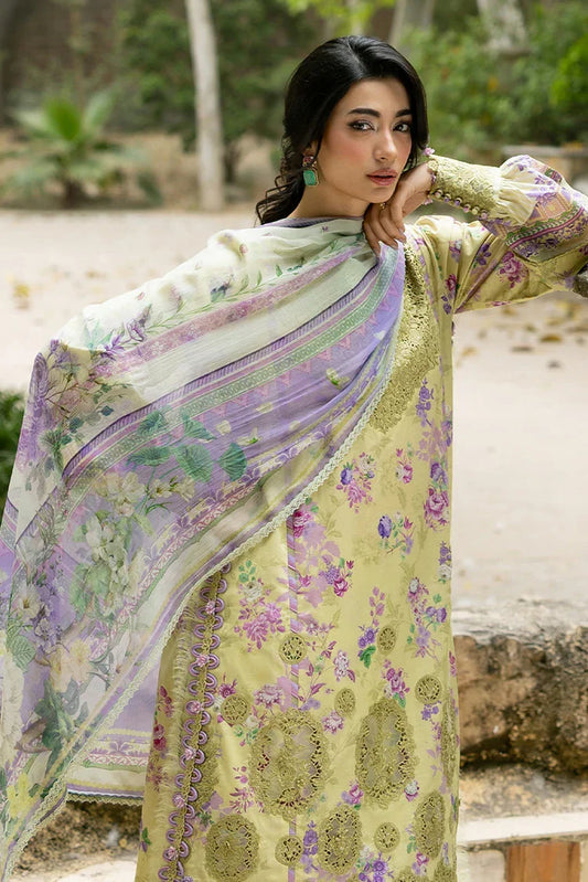 Elaf - Signature Embroidered Lawn Collection Vol 2 - ESG-8A OLIVIA - Unstitched