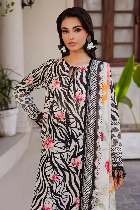 Nureh - Rania Printed Lawn Collection - NR-08 - Unstitched