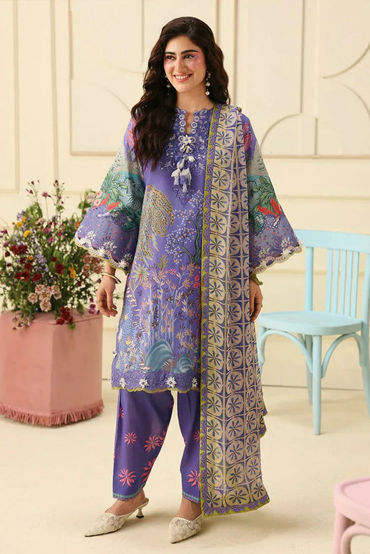 Mushq - Soleil Hemline Prints - 07-Camellia Kiss - Unstitched