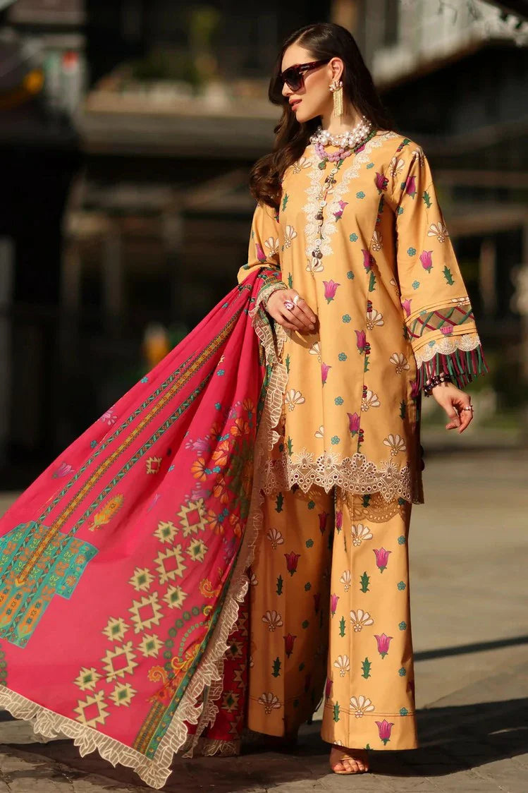 charizma unstitched dress sale with price winter - Range Embroidered Printed Lawn Collection Vol 1 - RN6-02 Cocktail Length Yellow Strapless Sequin Appliqued Size:9.5 Wide