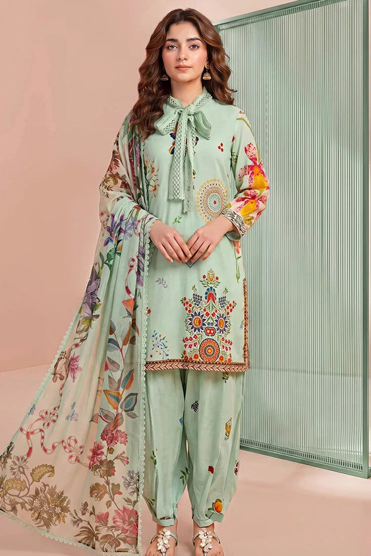 Asifa & Nabeel - Yakin Printed Lawn - Lotus (YKL26-02) - Unstitched