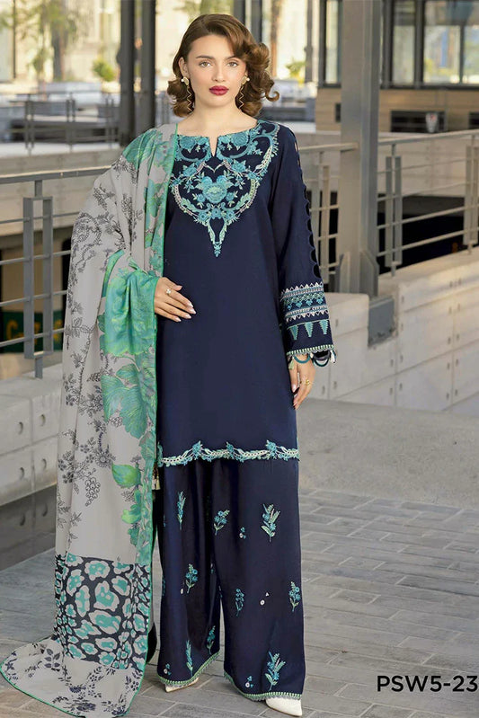 Picture of Charizma - Poshima Embroidered Peach Leather Collection Vol 4 - PSW5-23 - Unstitched - Available at Raja Sahib