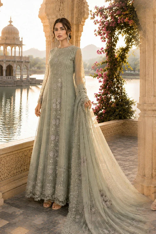Noor by Saadia Asad - Nooriyah Luxury Embroidered Chiffon - Design 01 - Unstitched