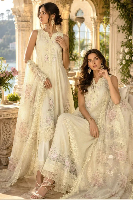 Noor by Saadia Asad - Nooriyah Luxury Embroidered Chiffon - Design 05 - Unstitched