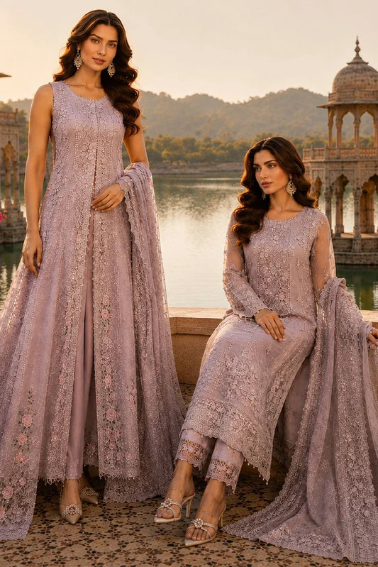 Noor by Saadia Asad - Nooriyah Luxury Embroidered Chiffon - Design 06 - Unstitched