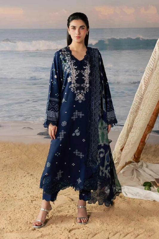 Nureh - Daily Delights Embroidered And Printed Viscose Slub Collection Vol 3 - DD-42 - Unstitched