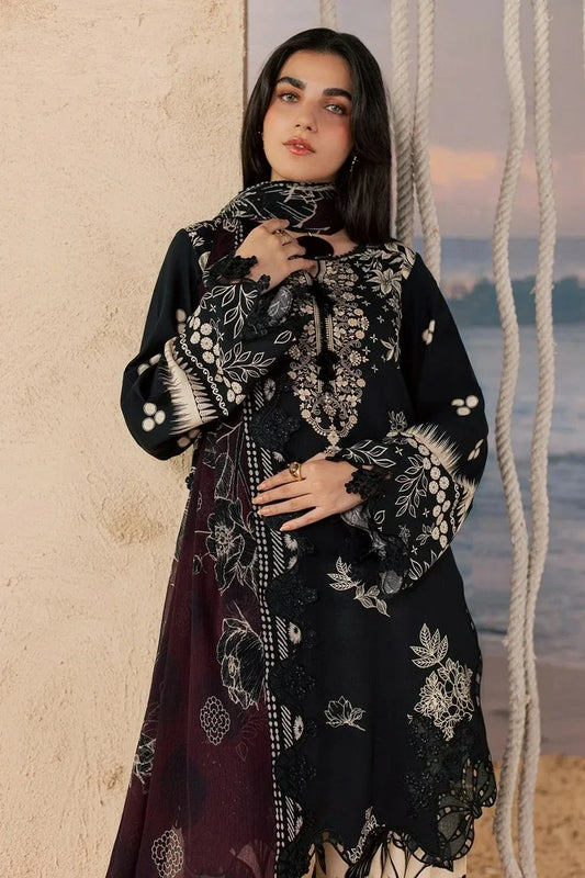 Nureh - Daily Delights Embroidered And Printed Viscose Slub Collection Vol 3 - DD-43 - Unstitched