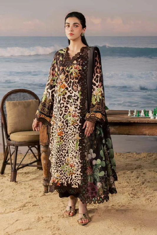 Nureh - Daily Delights Embroidered And Printed Viscose Slub Collection Vol 3 - DD-44 - Unstitched