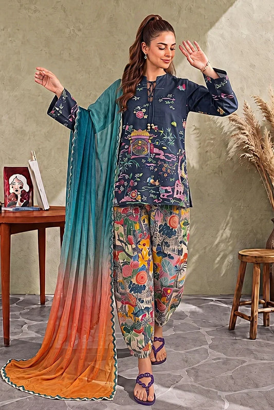 Asifa & Nabeel - Cambric Printed - Kiana (CU26-03) - Unstitched
