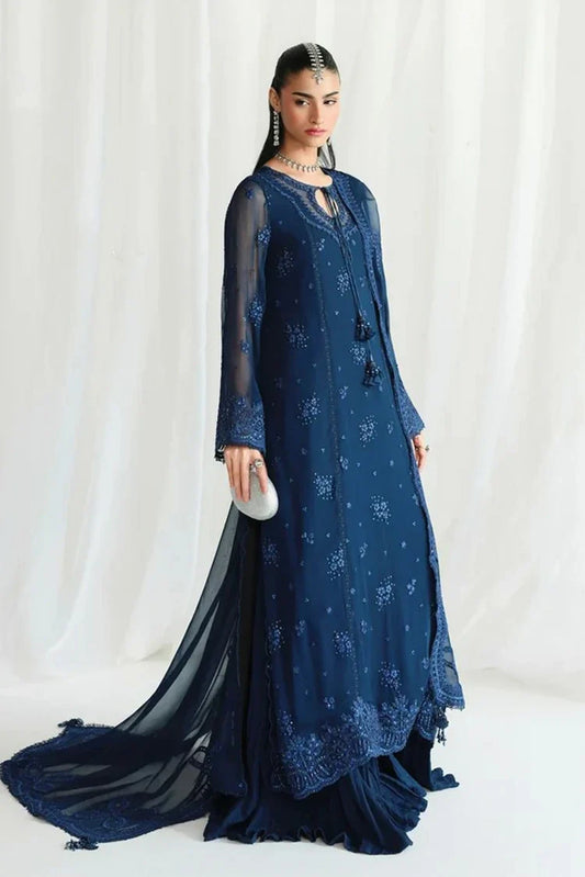 Qalamkar - Chiffon - QCC-02 SHIREEN - Unstitched