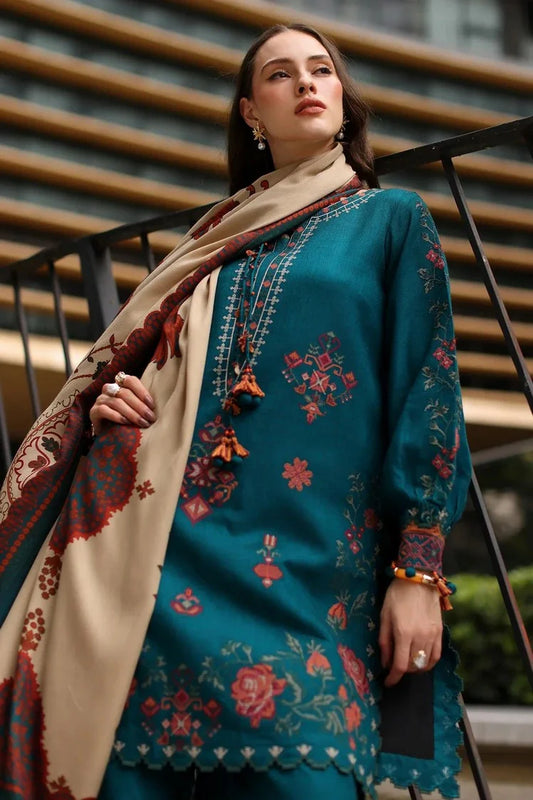 Picture of Charizma - Poshima Embroidered Peach Leather Collection Vol 1 - PSW6-07 - Unstitched - Available at Raja Sahib