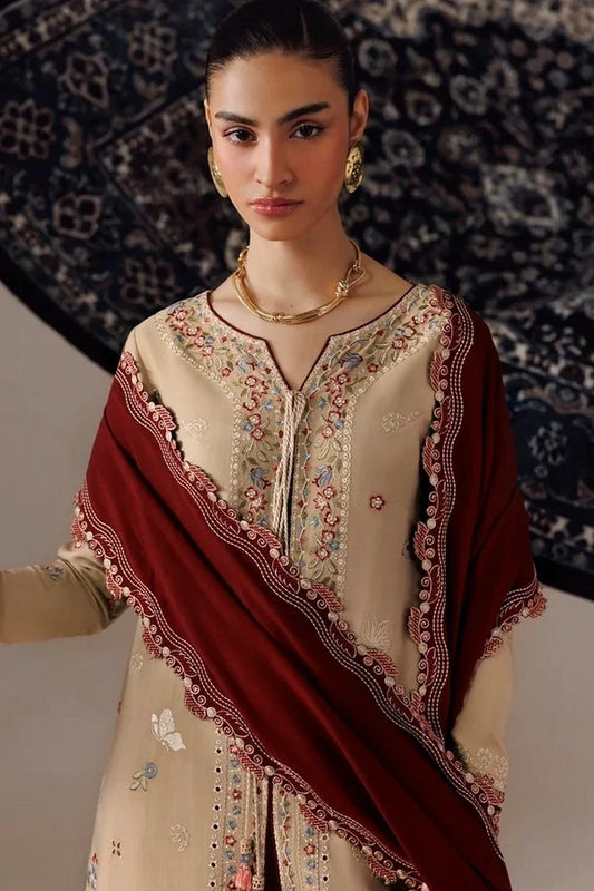 Picture of Qalamkar - Qline Linen Collection - QLW-16 HAMNA - Unstitched - Available at Raja Sahib