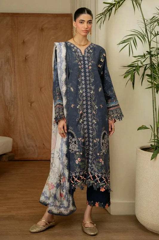 Aabyaan - Print Luxe Linen - AK-03-CELINE - Unstitched