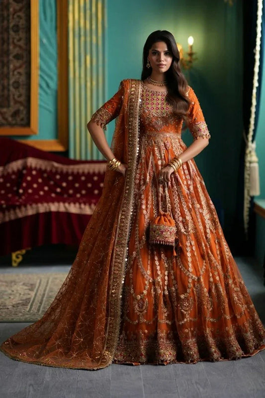 Zevk - Afsanah Luxury Formal Vol 2 - NARANJI-D1 - Unstitched