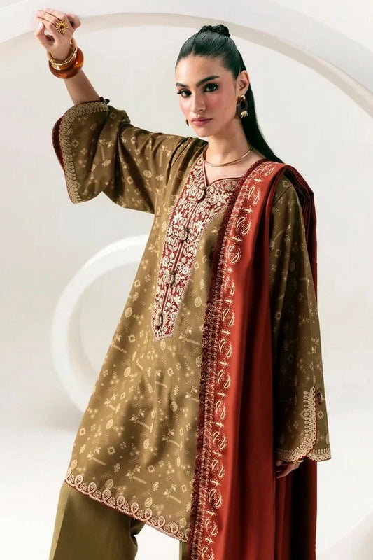 Picture of Qalamkar - QPrints Winter Collection - QPW-10 (B) Hafsa - Unstitched - Available at Raja Sahib