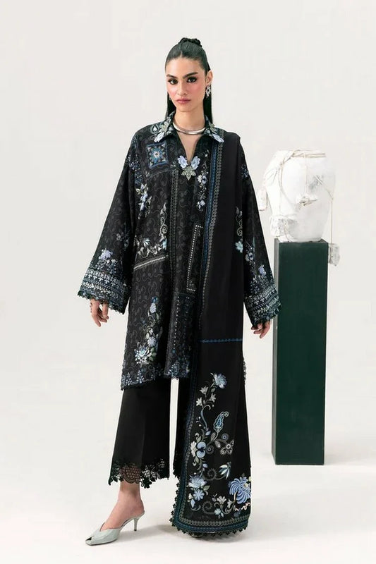 Picture of Qalamkar - QPrints Winter Collection - QPW-05 (A) Luna - Unstitched - Available at Raja Sahib