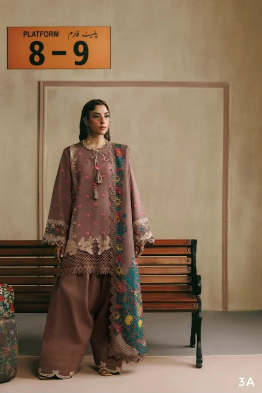 Picture of Maria B - M Basics Winter Aglastation - Design-3A - Unstitched - Available at Raja Sahib