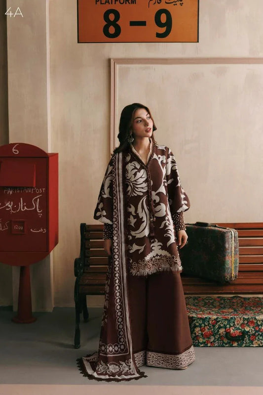Picture of Maria B - M Basics Winter Aglastation - Design-4A - Unstitched - Available at Raja Sahib