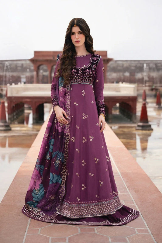 Xenia - Mor Velvet Collection - D-07-ZIVAR - Unstitched