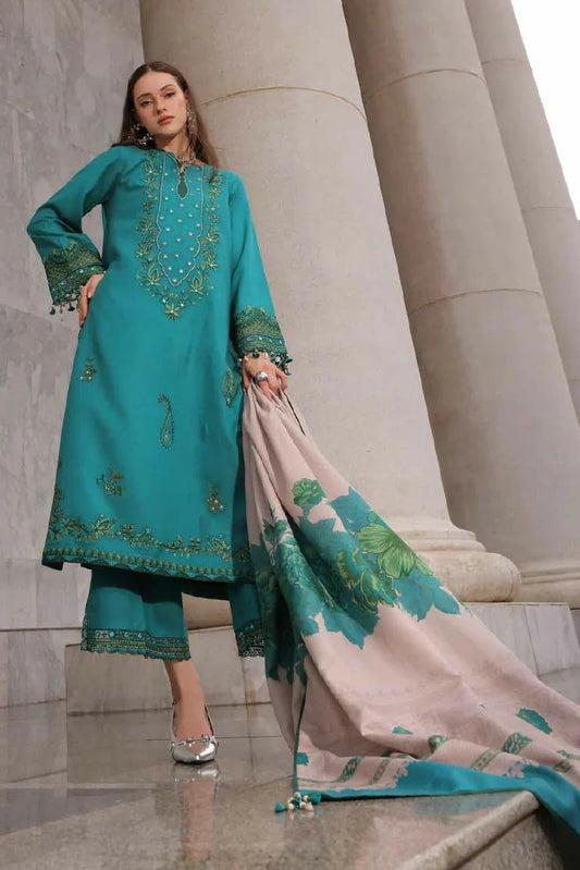 Picture of Charizma - Poshima Embroidered Peach Leather Collection Vol 3 - PSW6-21 - Unstitched - Available at Raja Sahib