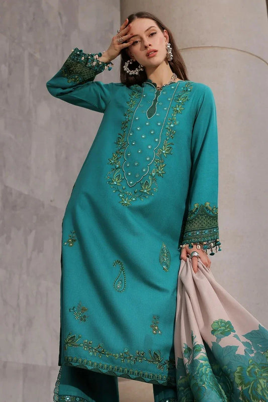 Picture of Charizma - Poshima Embroidered Peach Leather Collection Vol 3 - PSW6-21 - Unstitched - Available at Raja Sahib
