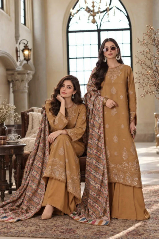 Picture of Noor by Saadia Asad - Noor Winter Embroidered Prinkhaas - Design-10A - Unstitched - Available at Raja Sahib