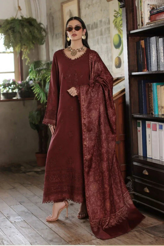 Picture of Noor by Saadia Asad - Noor Winter Embroidered Prinkhaas - Design-3B - Unstitched - Available at Raja Sahib