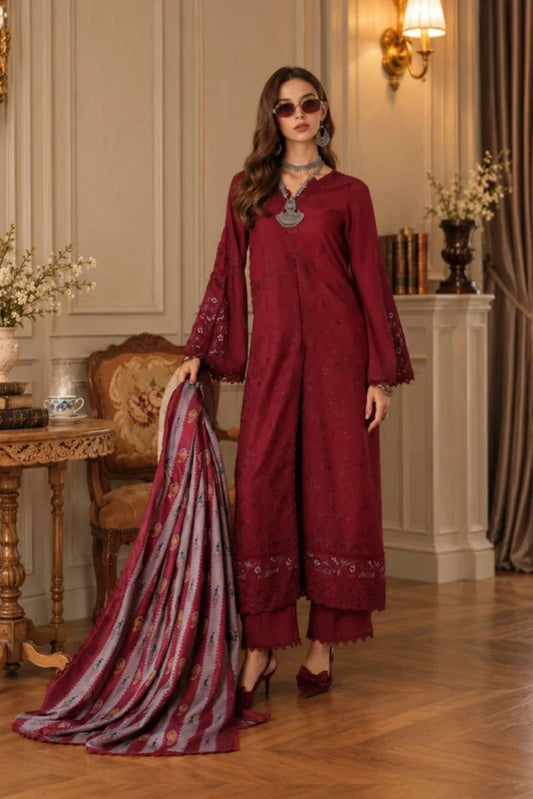 Picture of Noor by Saadia Asad - Noor Winter Embroidered Prinkhaas - Design-6A - Unstitched - Available at Raja Sahib