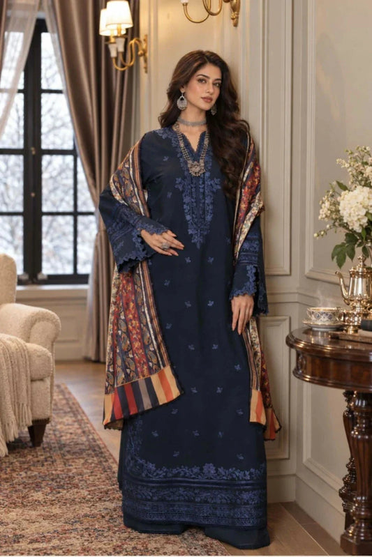 Picture of Noor by Saadia Asad - Noor Winter Embroidered Prinkhaas - Design-7A - Unstitched - Available at Raja Sahib