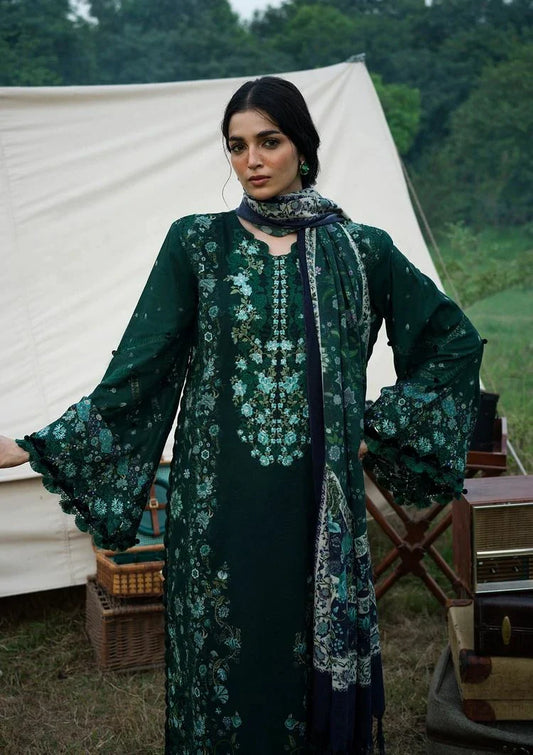 Picture of Elaf - Wilderness Pashmina Shawl Edit - EWR-1A WINTERMINT - Unstitched - Available at Raja Sahib