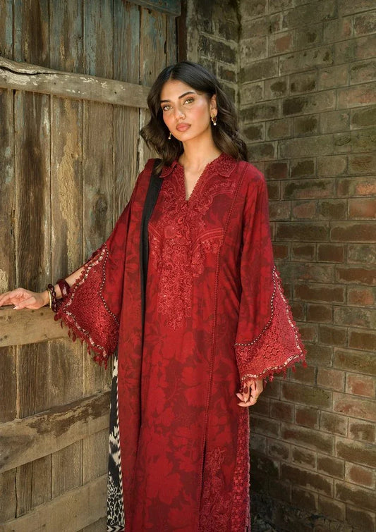 Picture of Elaf - Wilderness Pashmina Shawl Edit - EWR-5A CRIMSONWOOD - Unstitched - Available at Raja Sahib