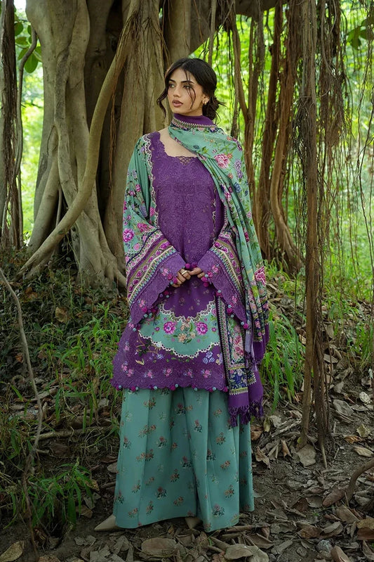 Picture of Elaf - Wilderness Pashmina Shawl Edit - EWR-6A HEATHER - Unstitched - Available at Raja Sahib