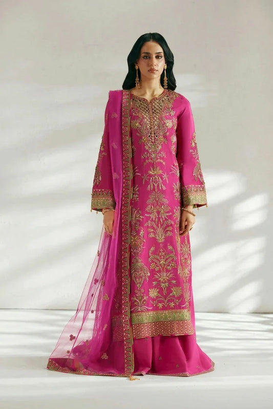 Picture of Vera - Wedding Festive Collection - 07-Ada Magenta Shirt Set - Unstitched - Available at Raja Sahib