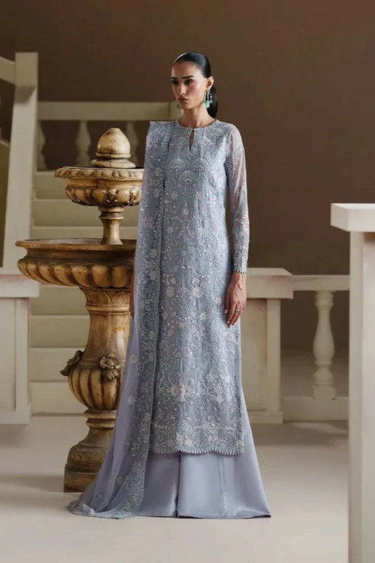 Picture of Emaan Adeel - Modern Heirloom Collection - S0557-BLUE VERSE - Unstitched - Available at Raja Sahib