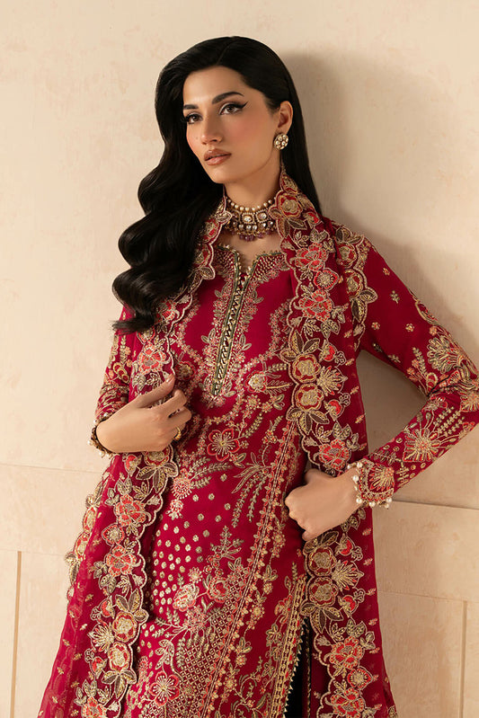Gulaal - Syleena Raw Silk Collection - SD-27-Rubine - Unstitched