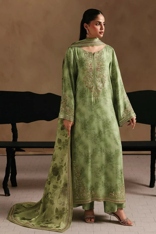 Ramsha - Naqsh Embroidered Rawsilk Collection Vol 2 - RS-201 - Unstitched