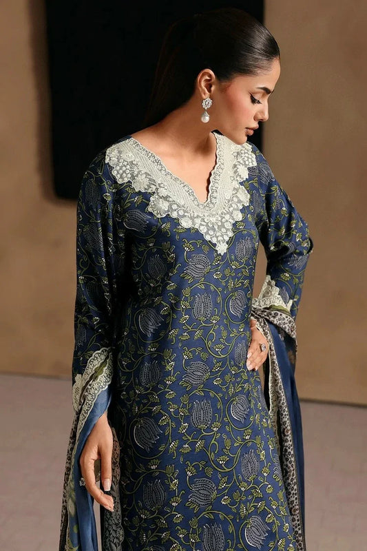 Ramsha - Naqsh Embroidered Rawsilk Collection Vol 2 - RS-204 - Unstitched