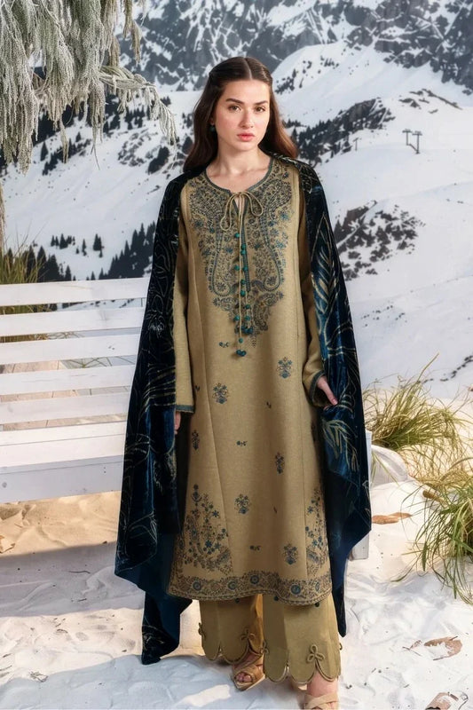 Picture of Rang Rasiya - Winter Carnation Collection - 06-Olivine - Unstitched - Available at Raja Sahib
