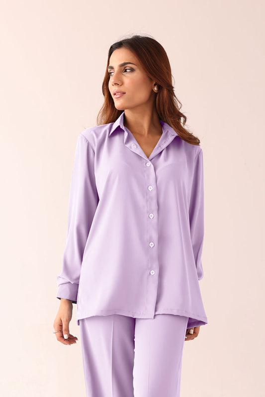 Picture of The Slay Wear - Co-ord Set - Celestial Lilac Co-Ord - Available at Raja Sahib
