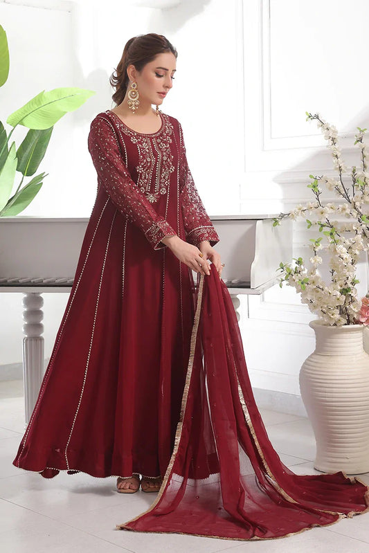 Picture of Alsiyaab - Shaadiyaan - Raani - Mehroon - Available at Raja Sahib