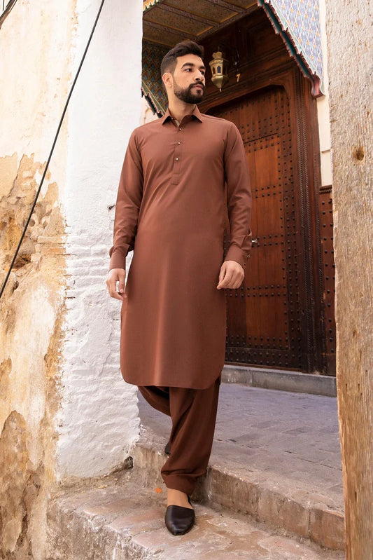 Picture of Istor - Unstitched - Wash & Wear - Castor - Available at Raja Sahib