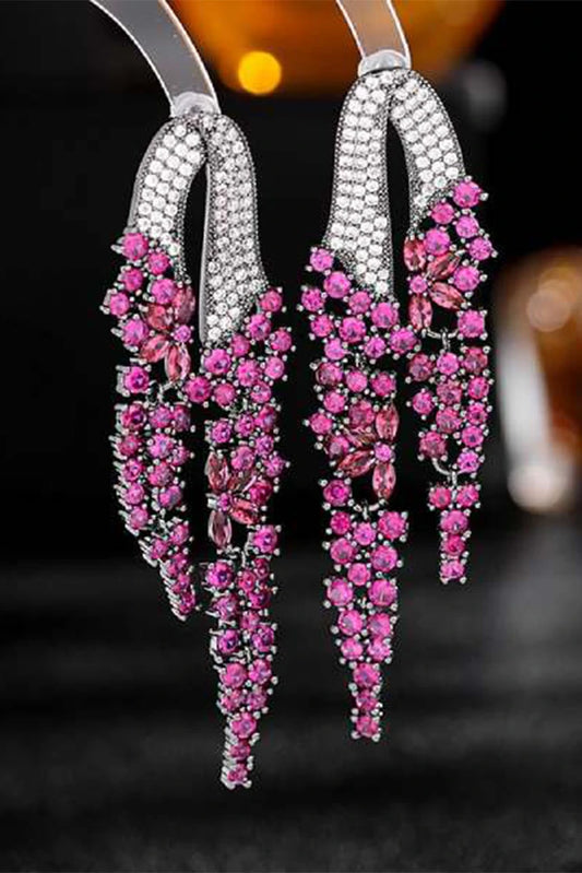 Picture of Blumoon - Luxury Drop - Pink - Earrings - Available at Raja Sahib