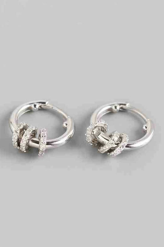 Picture of Blumoon - Triple Ring Hoop - Earrings - Silver - Available at Raja Sahib
