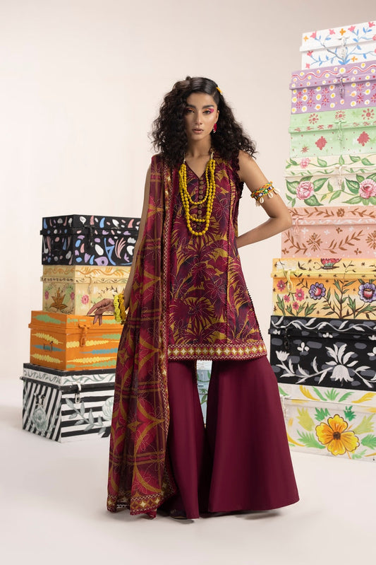 Picture of Ellena - 3-PC Unstitched Digital Printed Lawn Suit - Available at Raja Sahib