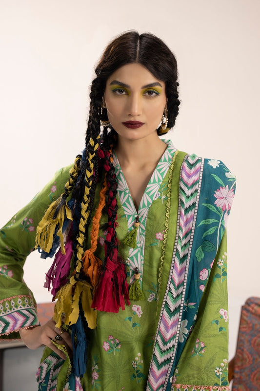 Picture of Ellena - 3-PC Unstitched Digital Printed Lawn Suit - Available at Raja Sahib
