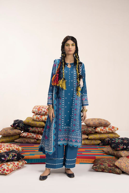 Picture of Ellena - 3-PC Unstitched Digital Printed Lawn Suit - Available at Raja Sahib