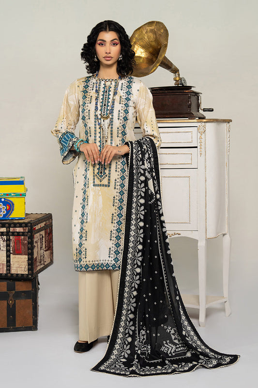 Picture of Ellena - 3-PC Unstitched Digital Printed Lawn Suit - Available at Raja Sahib