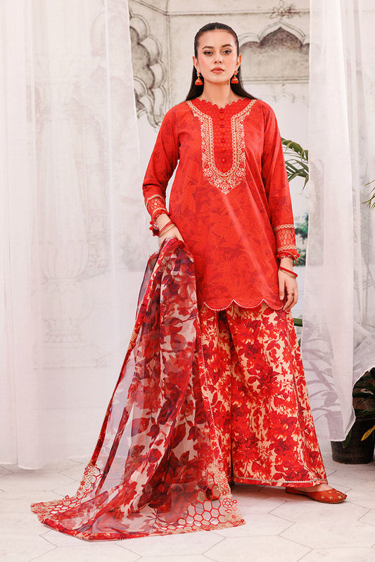 Picture of Ellena - 3-PC Unstitched Digital Printed Lawn Suit - Available at Raja Sahib