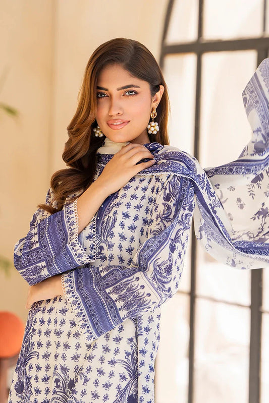 Picture of Ellena - 3-PC Unstitched Printed Lawn Suit - Available at Raja Sahib